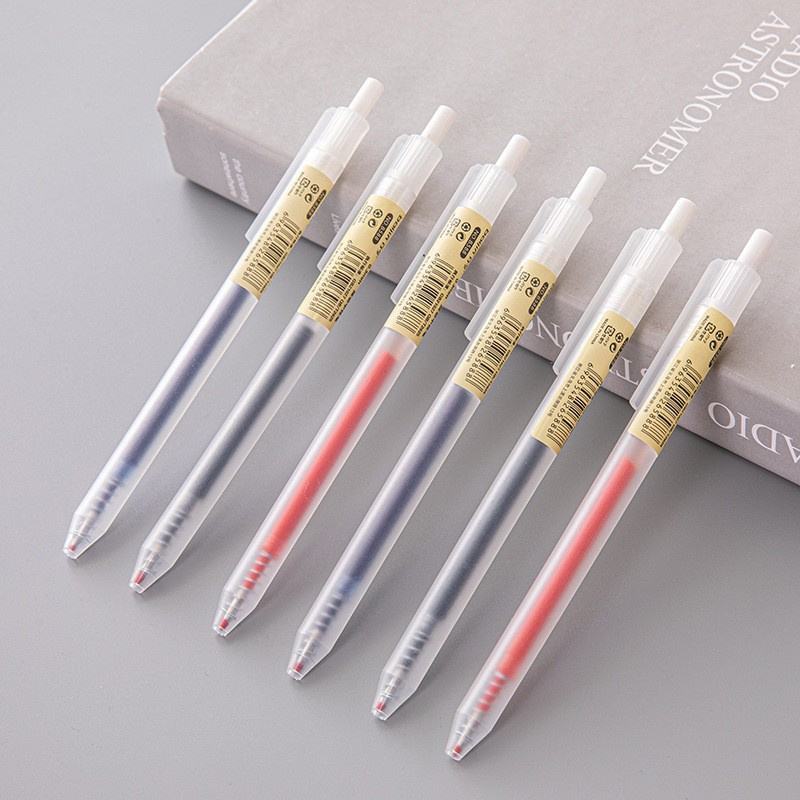 Stationery Supplies Business - 6/10Pcs 0.5mm Retractable Gel Pens Set