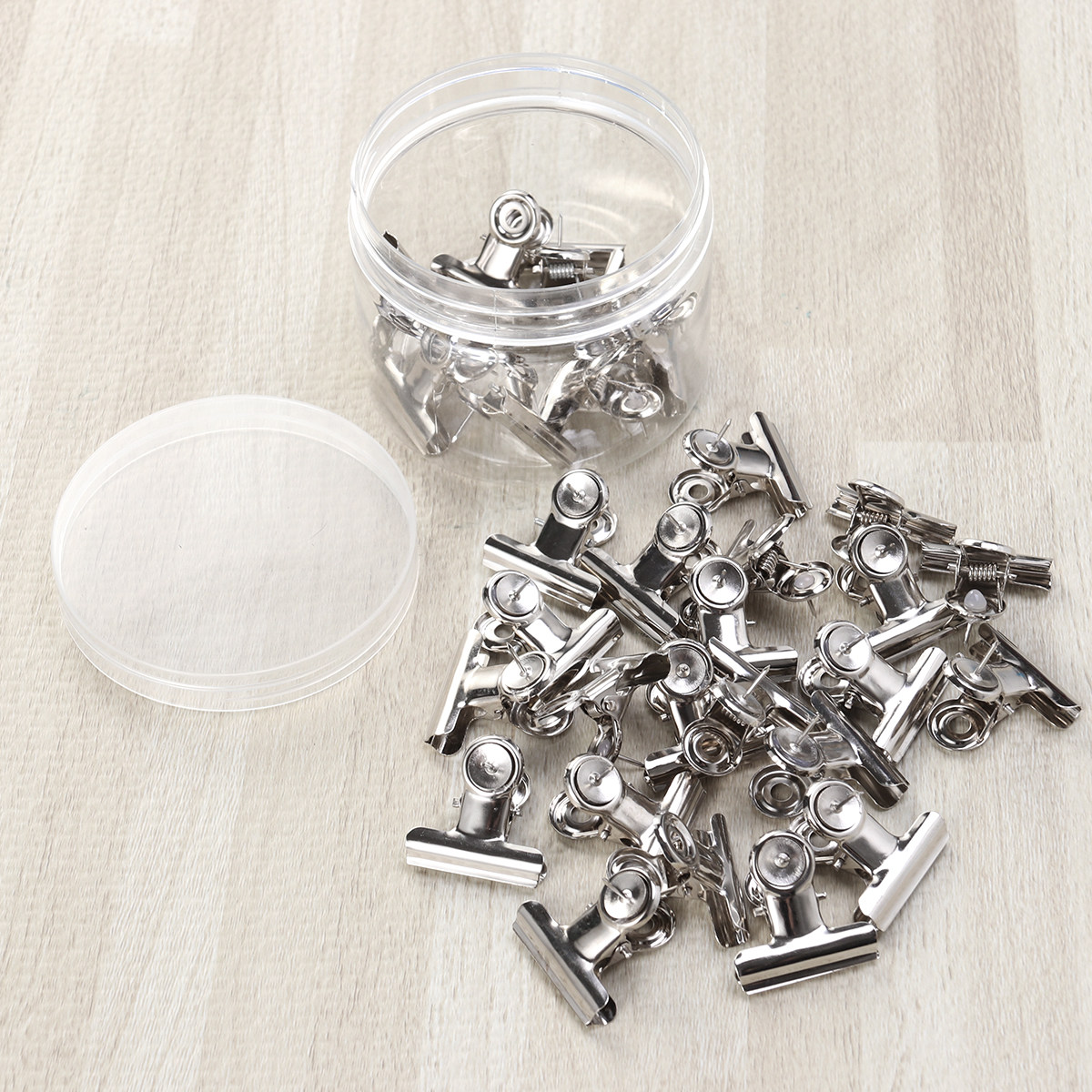 Office Stationery And Supply - 30Pcs Round Head Binder Clips Black