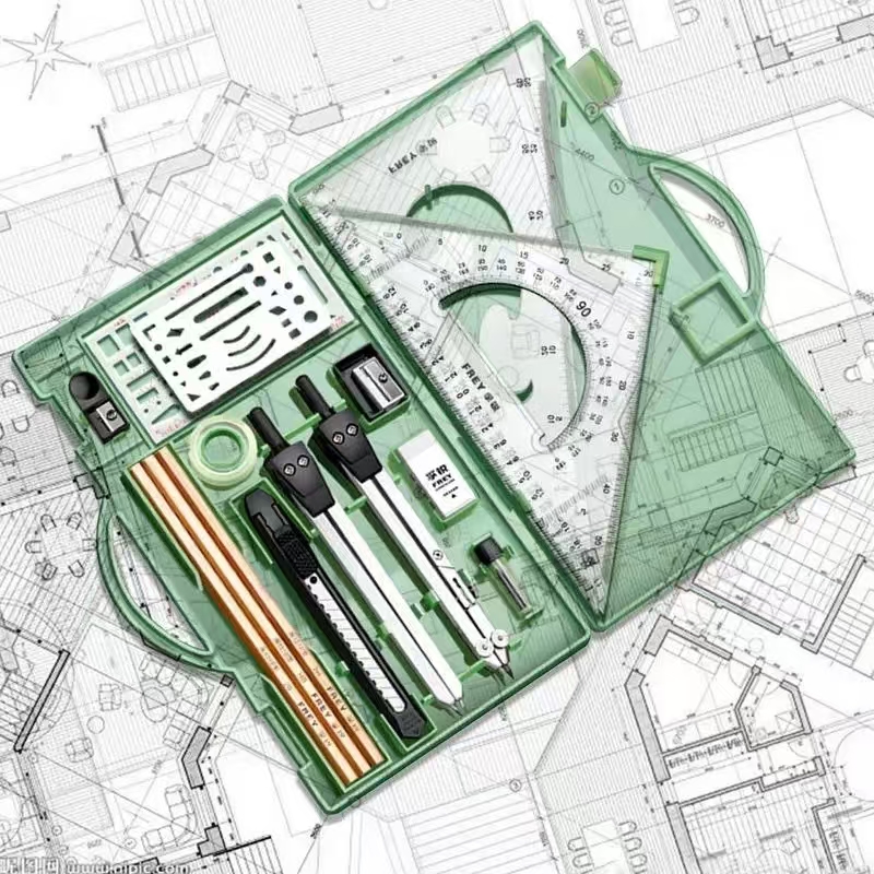 Drafting Kit Metal Rulers And  - đánh giá và giá Compass Geometry Set