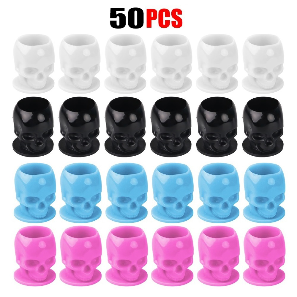 50 Pcs Safe Skull Design Tatto - đánh giá và giá Calligraphy Ink Bottle