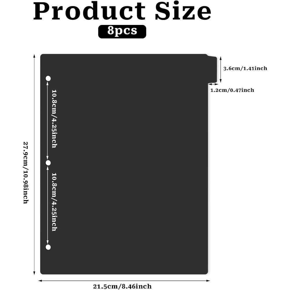 8 Tab Black Plastic Binder Div - đánh giá và giá Index Tab Divider