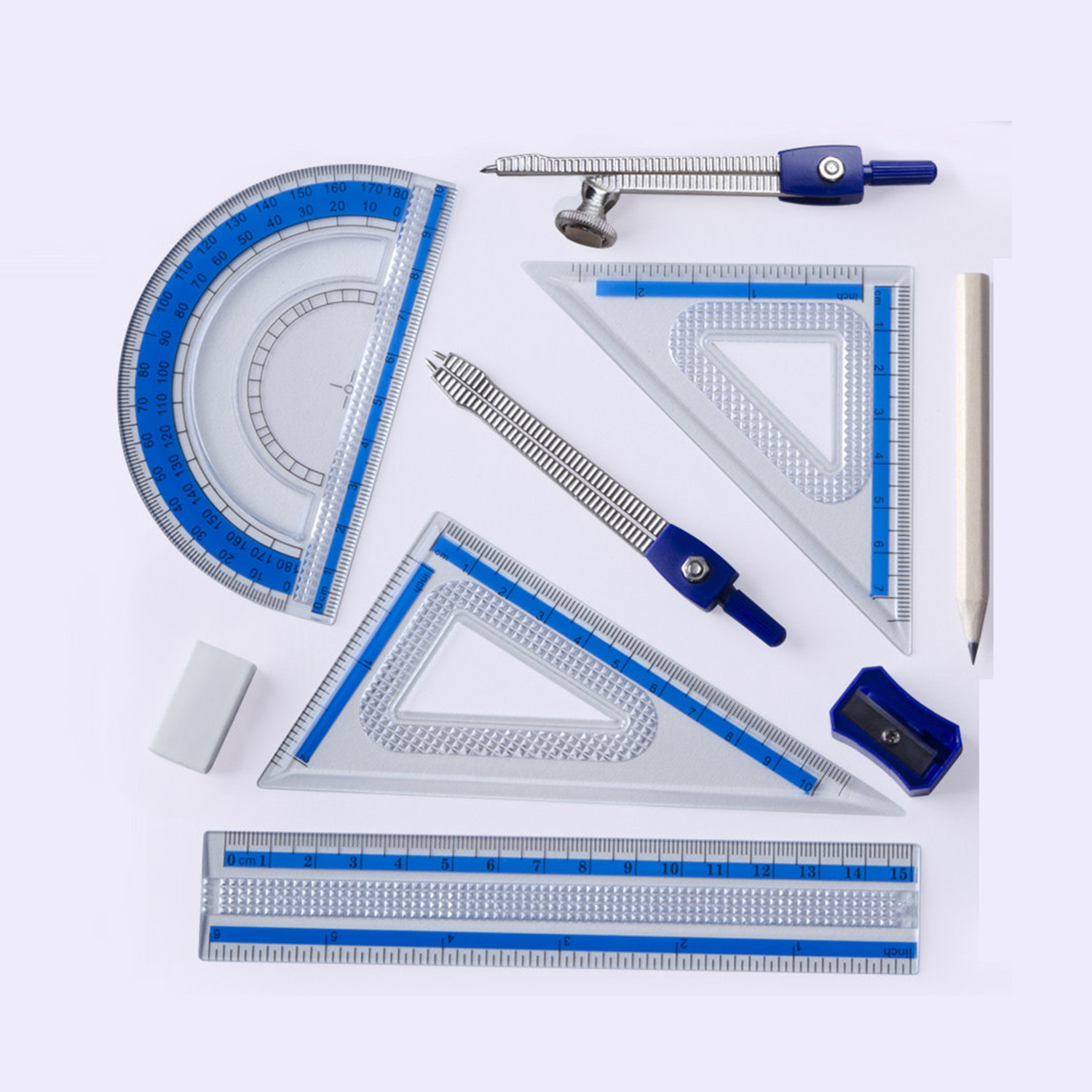 10 PCS Geometry Math Set Shatt - đánh giá và giá Compass Geometry Set