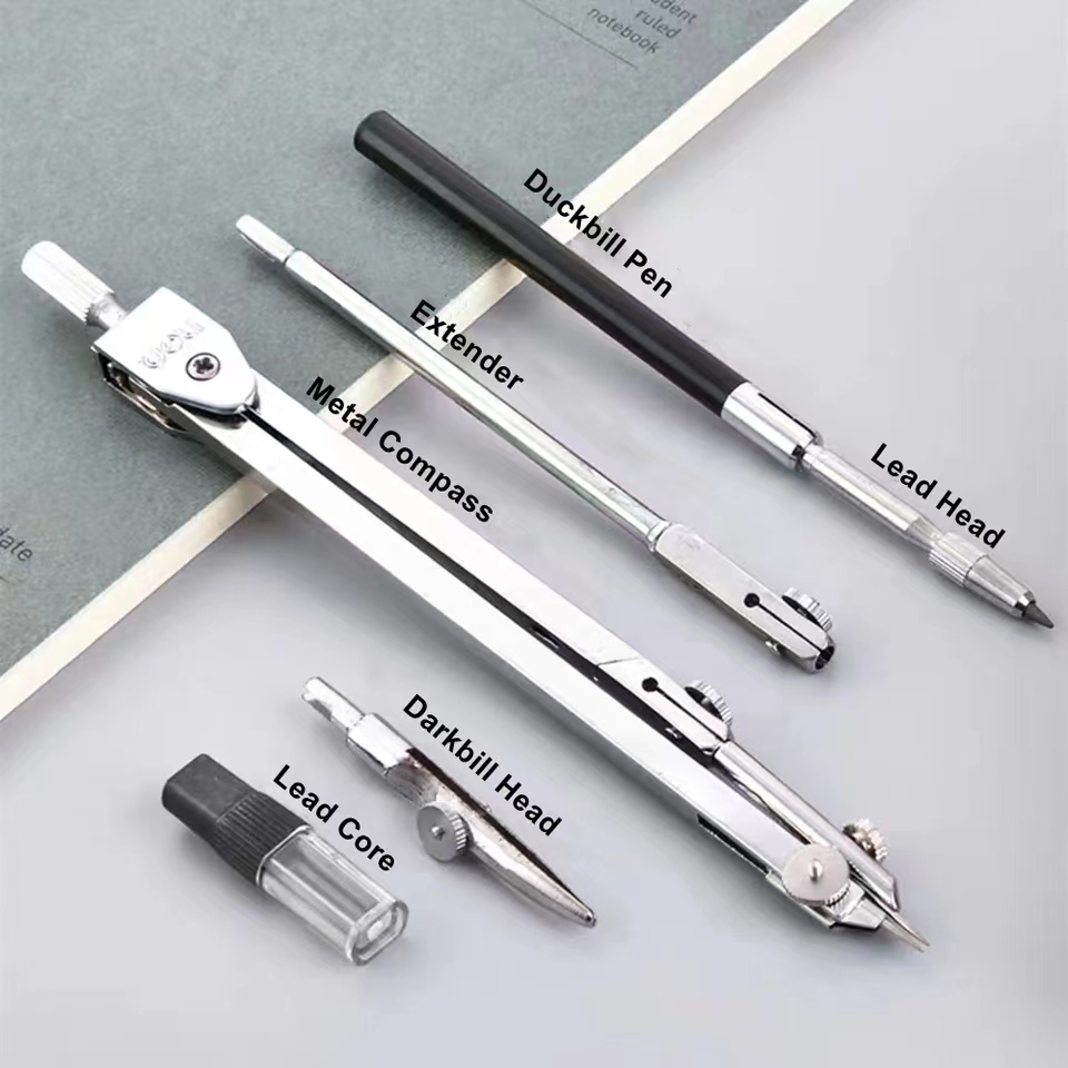 Stainless Steel Drafting Set D - đánh giá và giá Compass Geometry Set