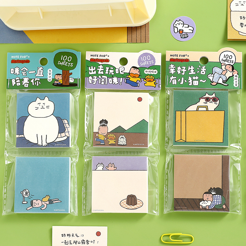 MATSUGODA Cute Cartoon Cat Pat - đánh giá và giá Graph Paper Pad